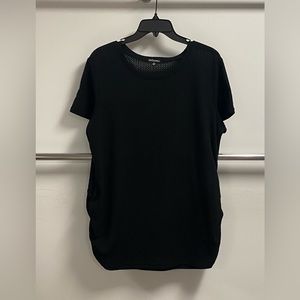 Short Sleeve Side Cinch Waffle Top Woman’s tee